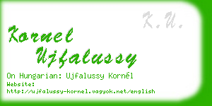 kornel ujfalussy business card